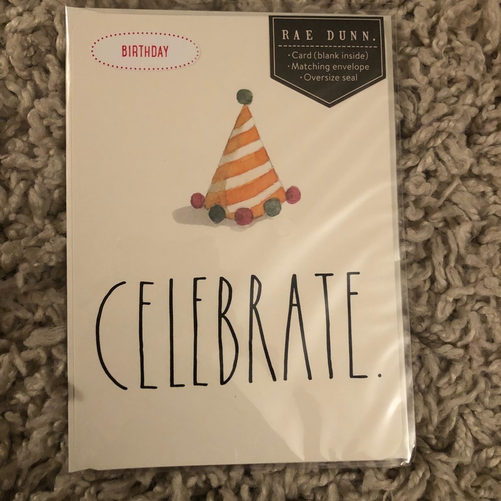 Rae Dunn celebrate birthday card